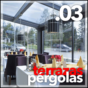 Cerramientos acristalados de terrazas, porches y pérgolas.