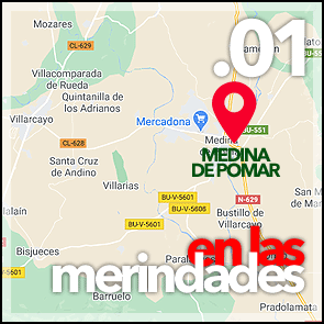 Estamos en Las Merindades, en Medina de Pomar a 6 kilómetros de Villarcayo, 17 de Trespaderne y 18 de Espinosa de Los Monteros.